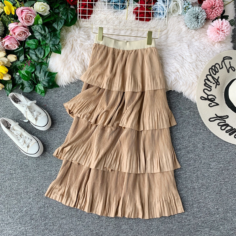 Fusta casual dama cu elastic in patru culori