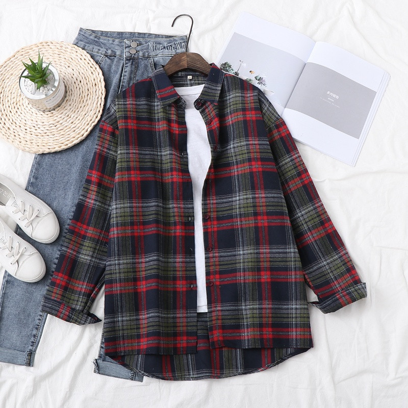 Camasa de dama model nou cu guler clasic in verde, maro si rosu