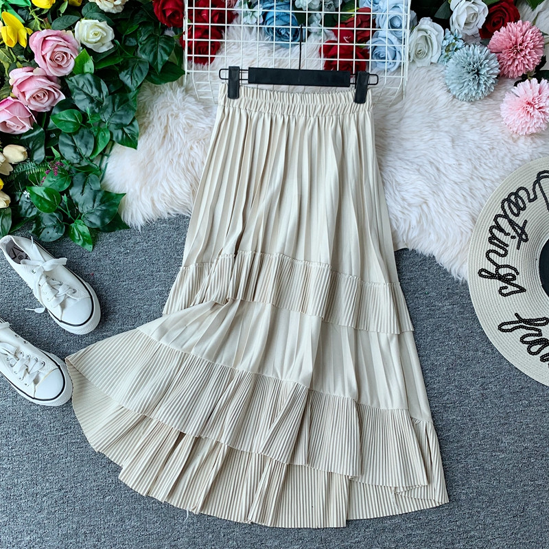 Stílusos női szoknya magas derékkal, több színben