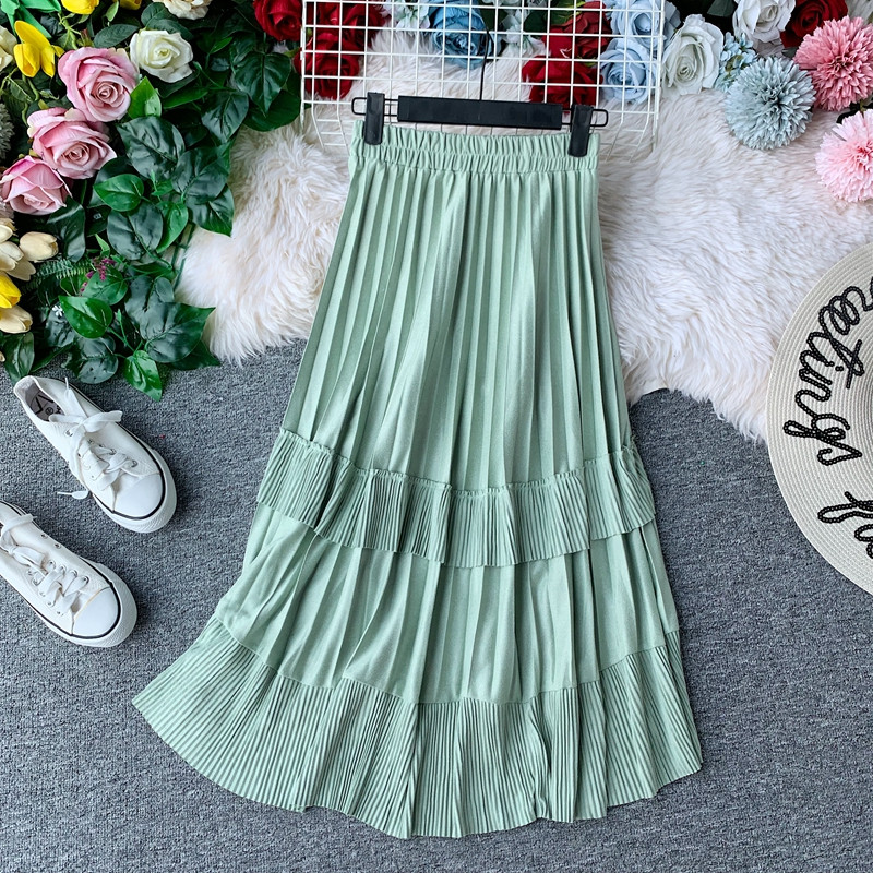 Stílusos női szoknya magas derékkal, több színben