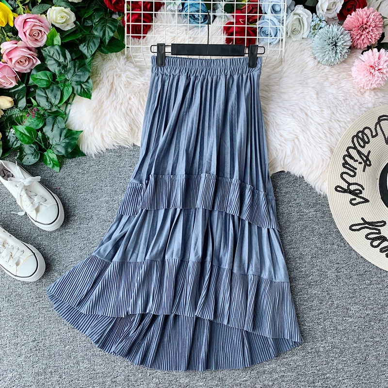 Stílusos női szoknya magas derékkal, több színben