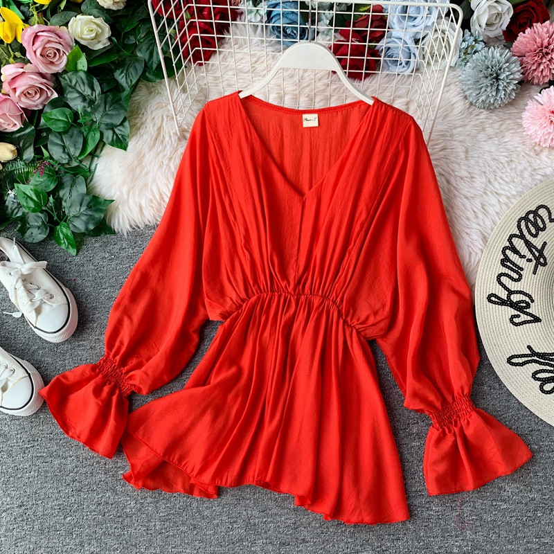 Bluza dama casual model larg si decolteu adanc