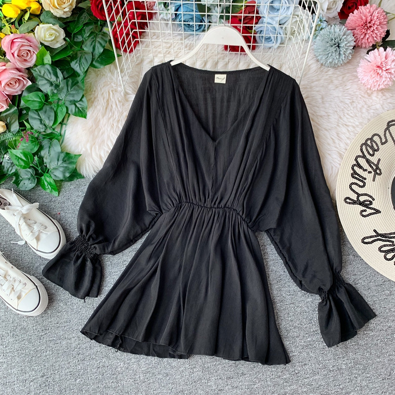 Bluza dama casual model larg si decolteu adanc