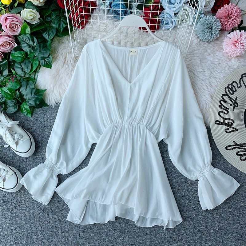 Bluza dama casual model larg si decolteu adanc