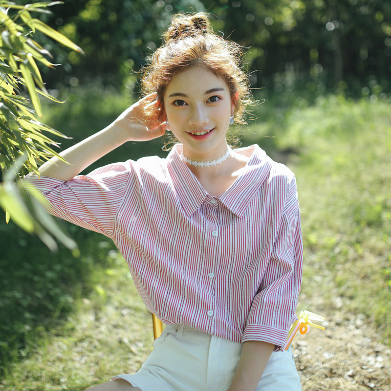 Camasa de dama eleganta model nou cu guler clasic in doua culori