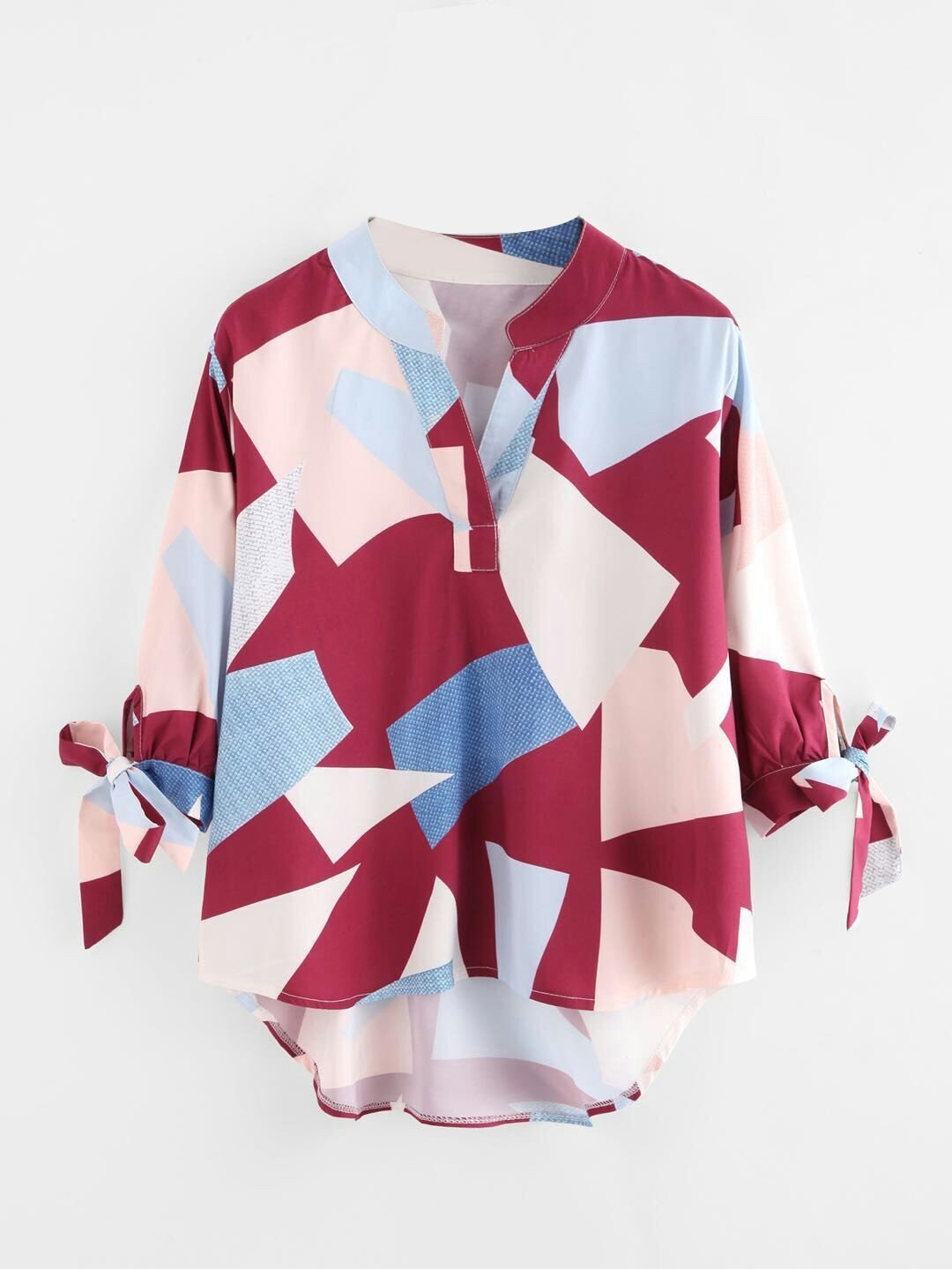 Cămașă modernă de damă cu decolteu în V în mai multe culori