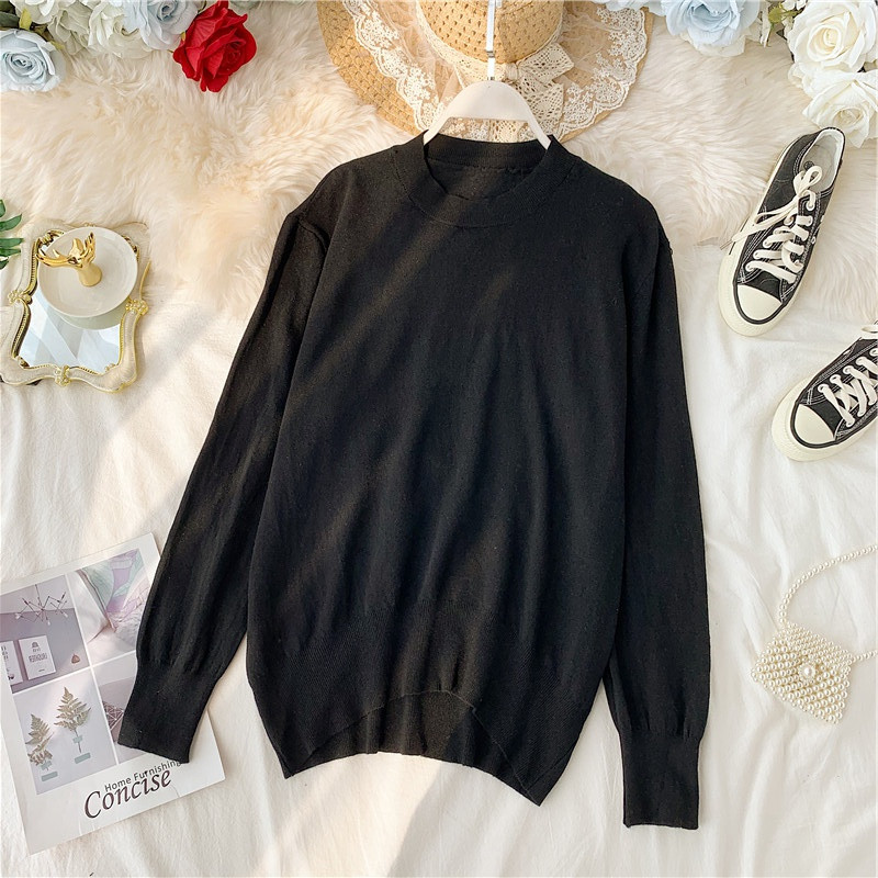 Pulover casual dama asimetric in diferite culori