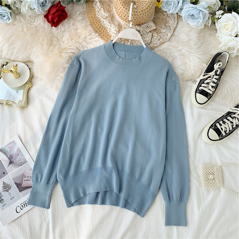 Pulover casual dama asimetric in diferite culori