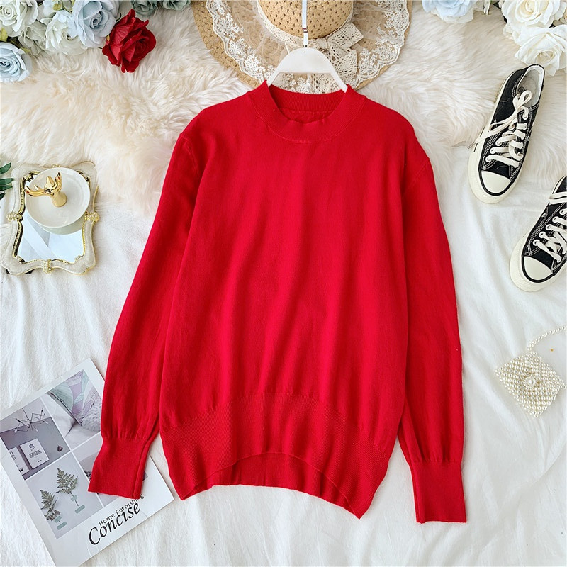 Pulover casual dama asimetric in diferite culori