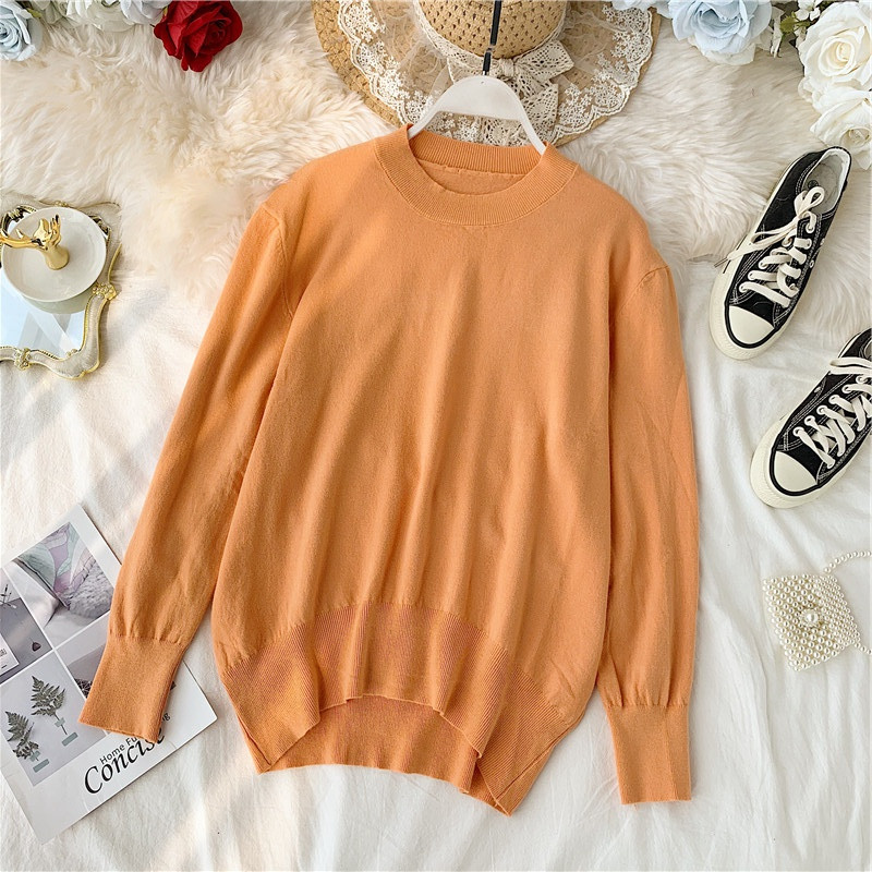 Pulover casual dama asimetric in diferite culori