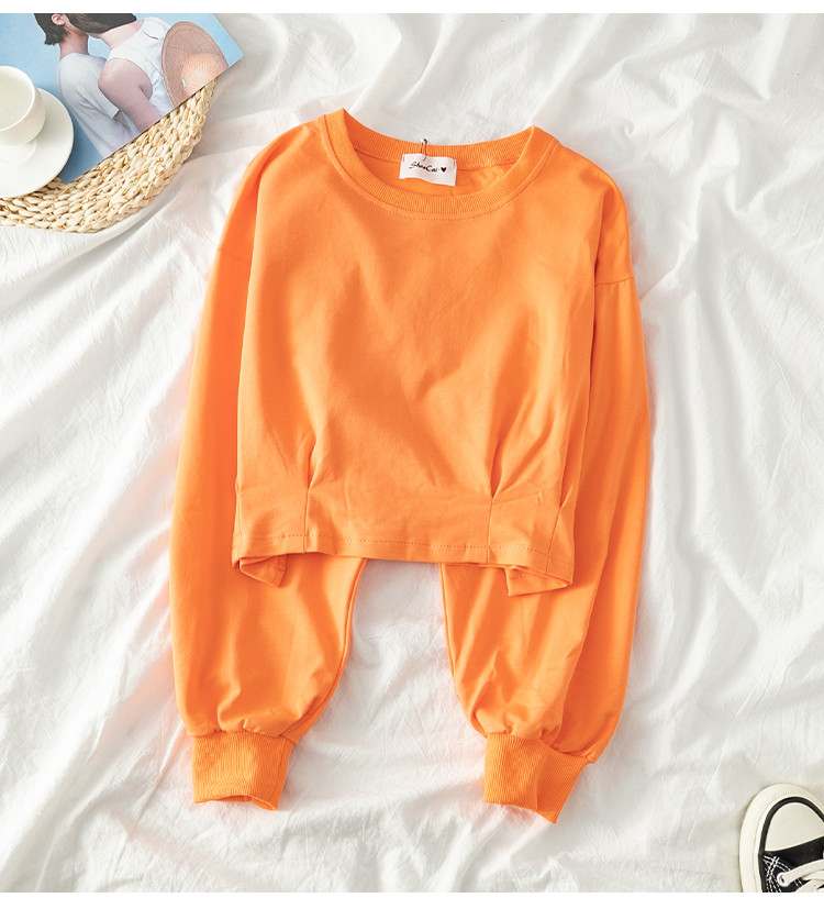 Bluză scurtă de damă, în patru culori, cu decolteu O