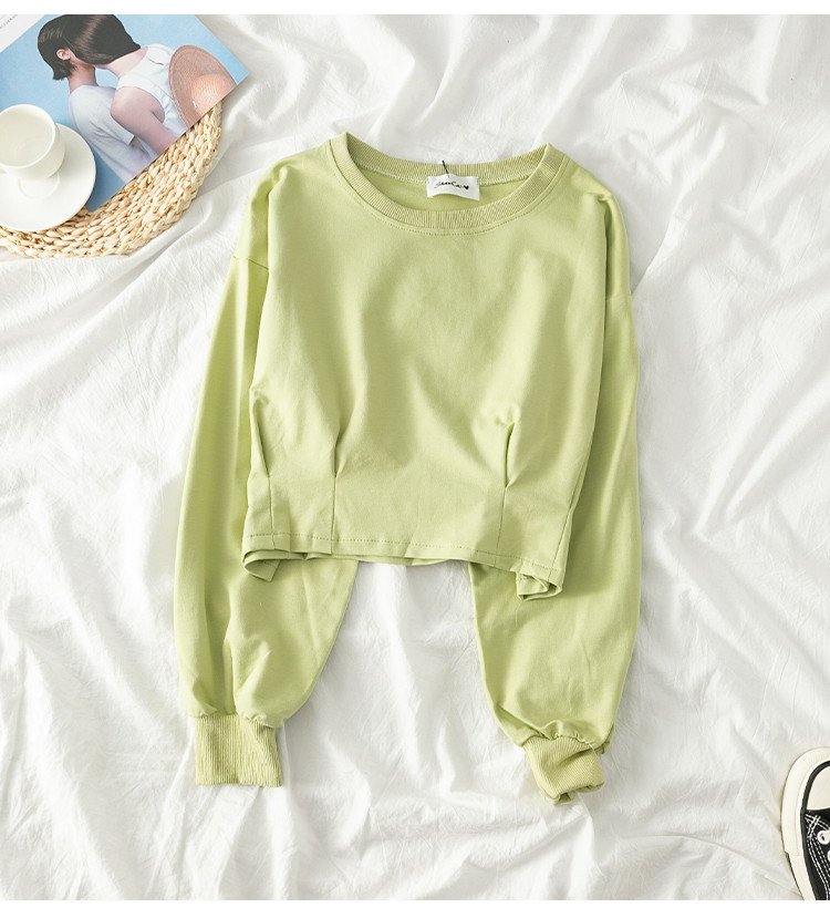 Bluză scurtă de damă, în patru culori, cu decolteu O