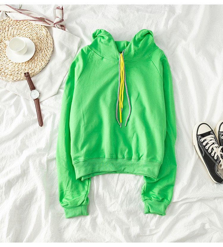 Bluza sport dama in trei culori cu gluga si cravate