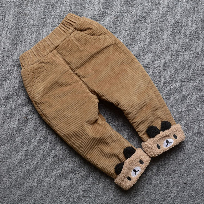 Pantaloni copii moderni pentru fete in patru culori cu element 3D