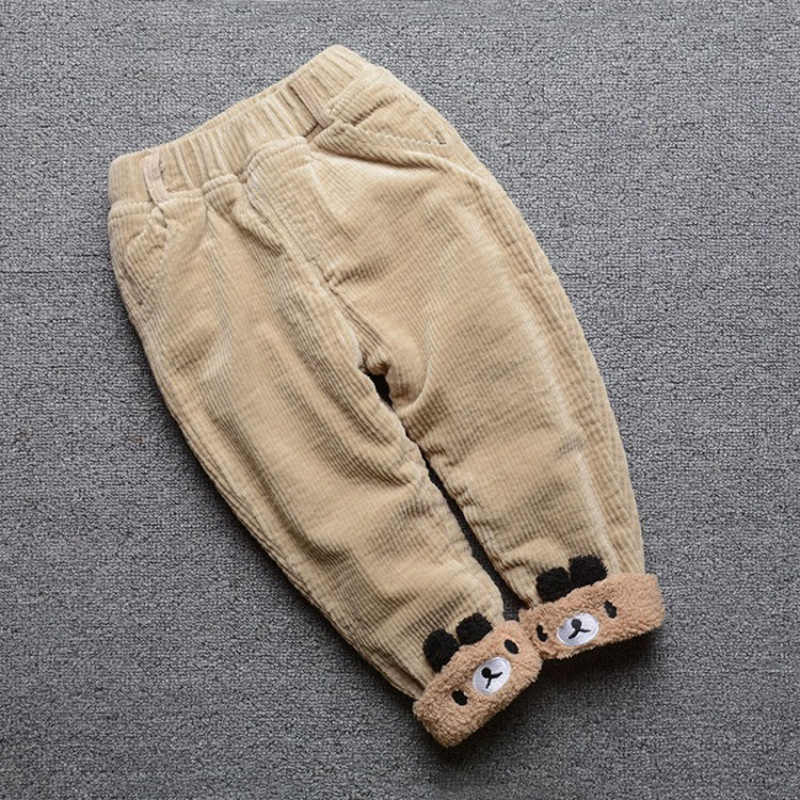 Pantaloni copii moderni pentru fete in patru culori cu element 3D