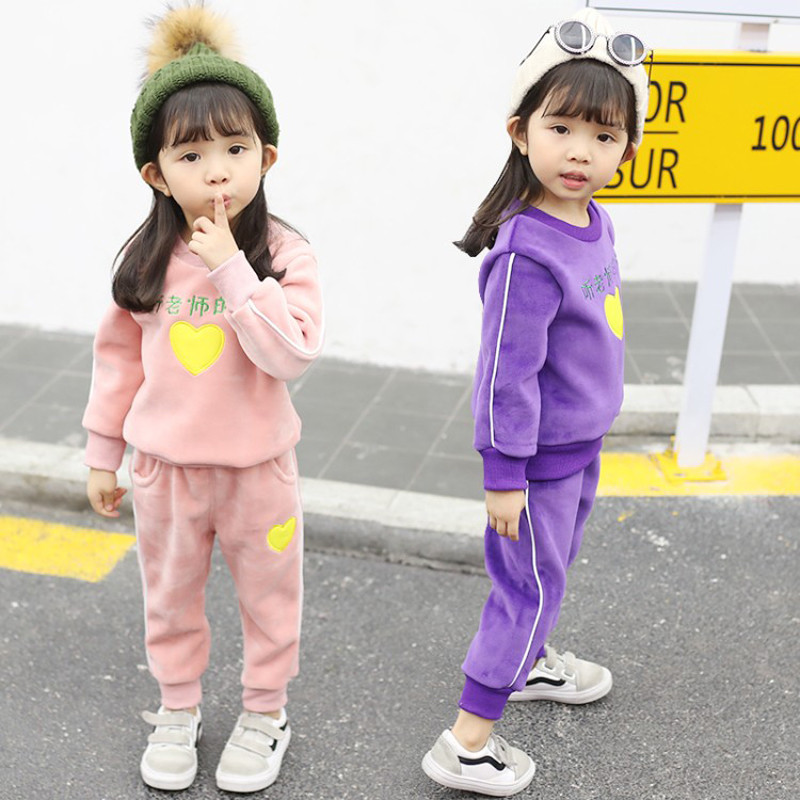 Детски комплект в два цвята с бродерия-за момичета