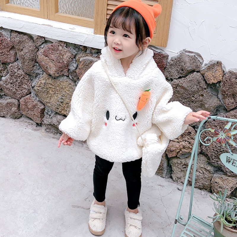 Pulover pentru copii modern pentru fete - in doua culori cu element 3D