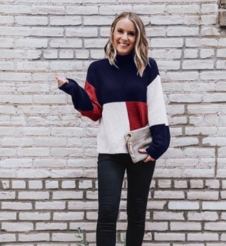 Pulover de dama model nou cu guler inalt - mai multe culori