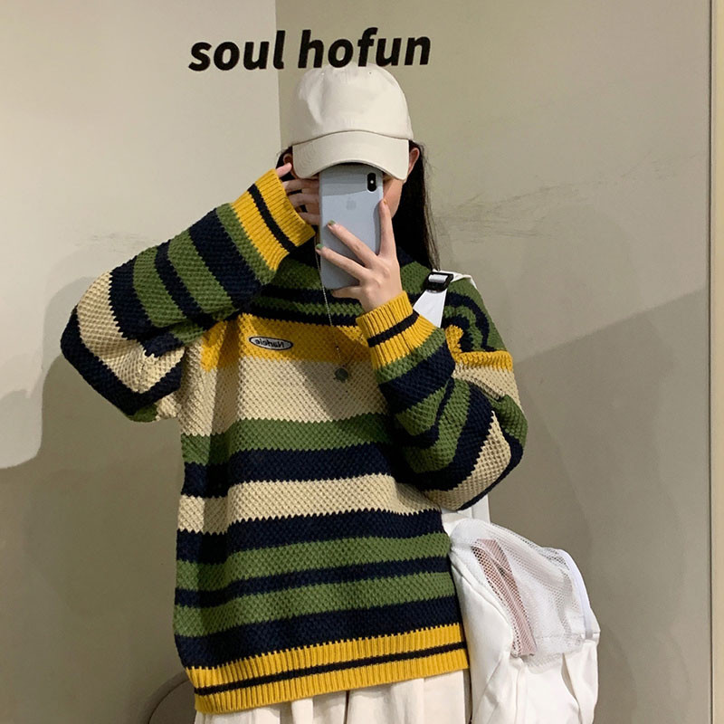 Pulover casual dama in doua culori - model larg