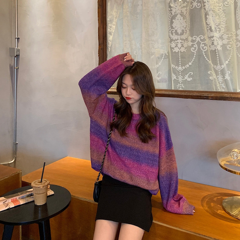 Pulover casual dama in trei culori - model larg