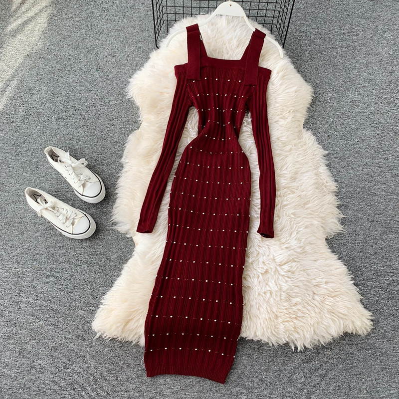 Γυναικείο casual μακρύ φόρεμα με γυμνούς ώμους