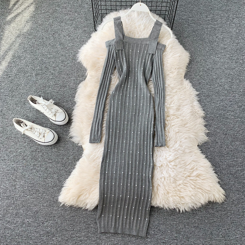 Γυναικείο casual μακρύ φόρεμα με γυμνούς ώμους