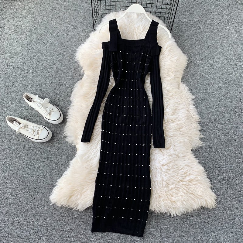 Γυναικείο casual μακρύ φόρεμα με γυμνούς ώμους