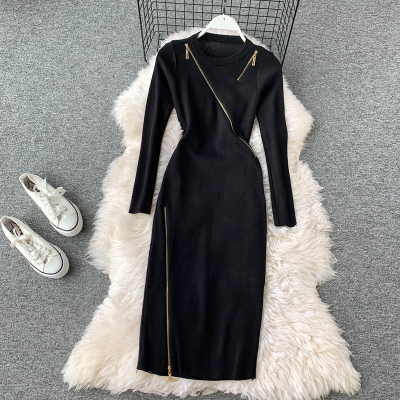 Rochie casual dama cu fermoar in diferite culori