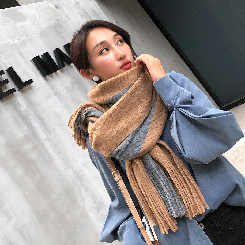 Modern női sál rojtokkal több színben