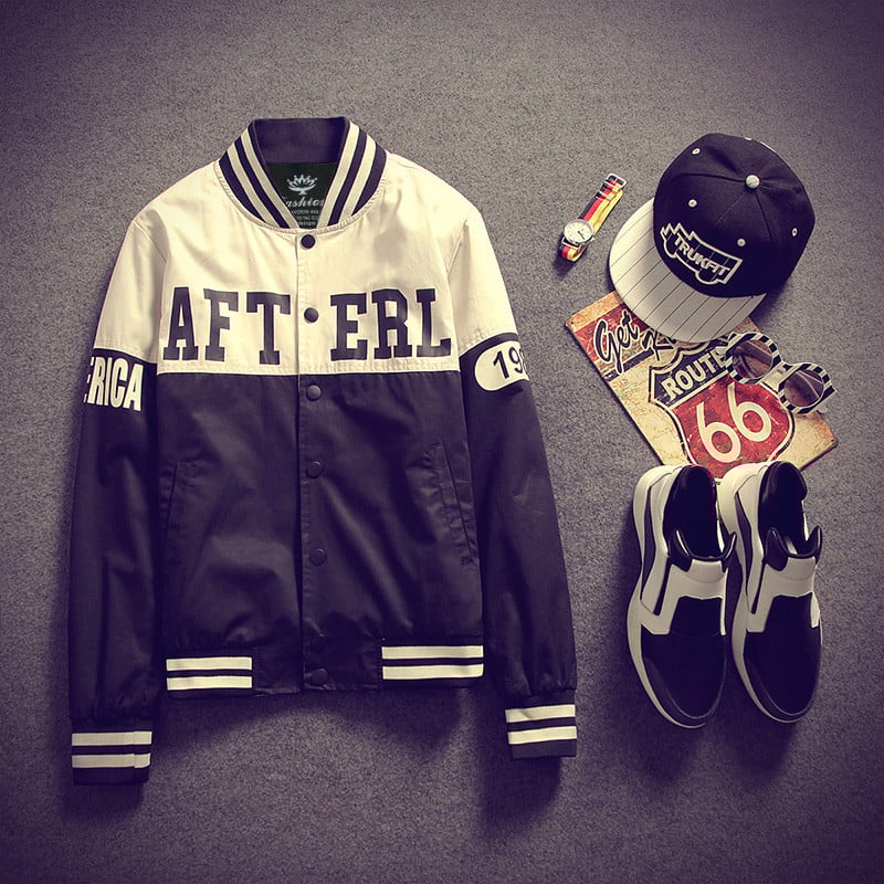 Új modellű férfi őszi kabát gombokkal, két színben