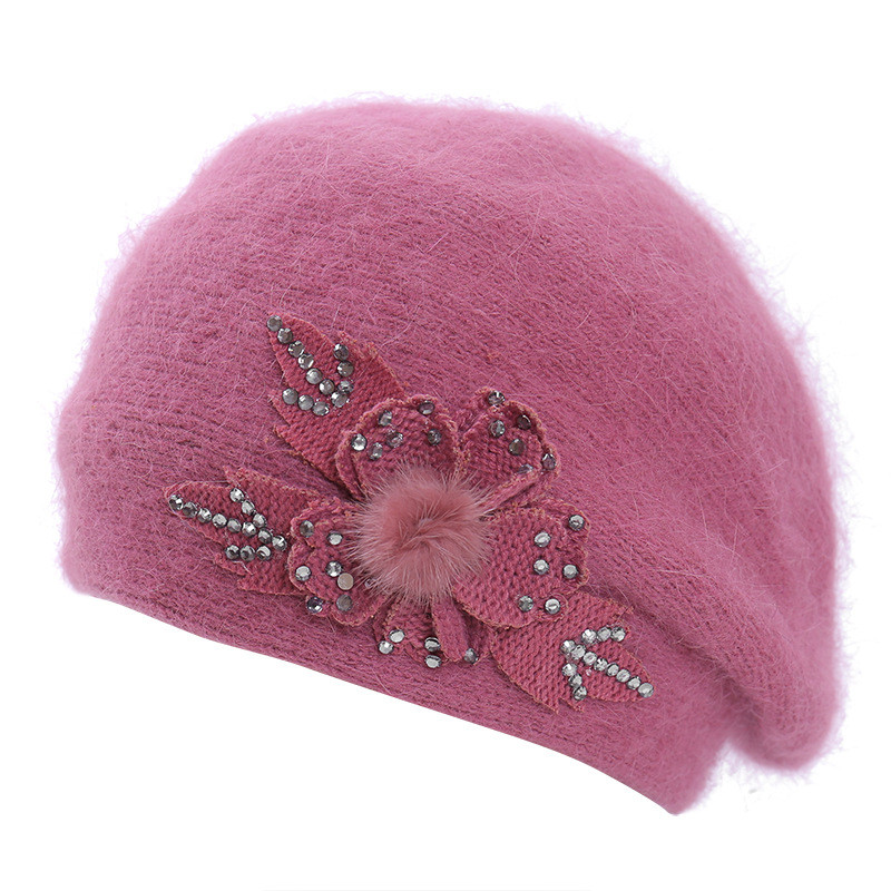 Palarie moderna de dama cu element 3D in mai multe culori