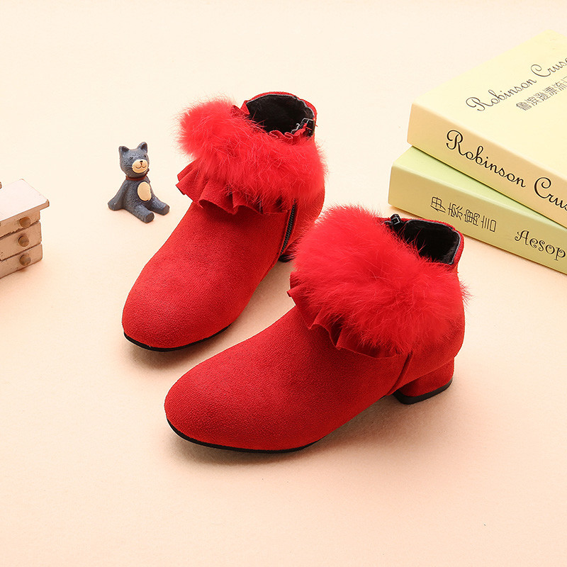 Cizme moderne pentru copii cu puf în patru culori