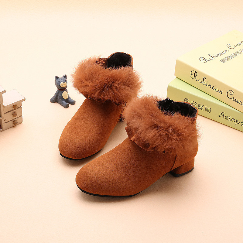 Cizme moderne pentru copii cu puf în patru culori