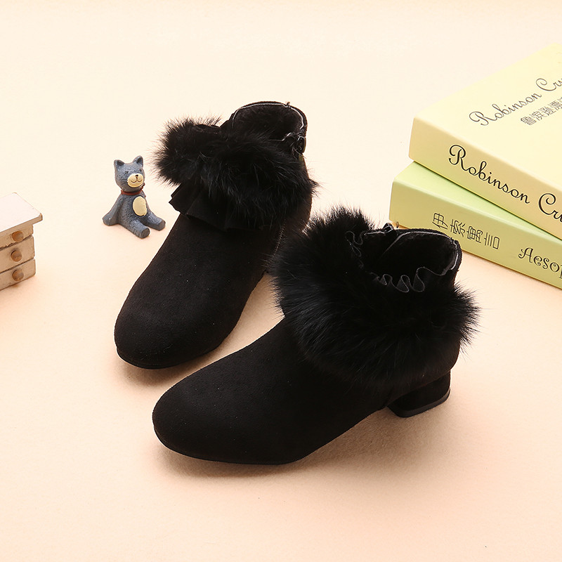 Cizme moderne pentru copii cu puf în patru culori