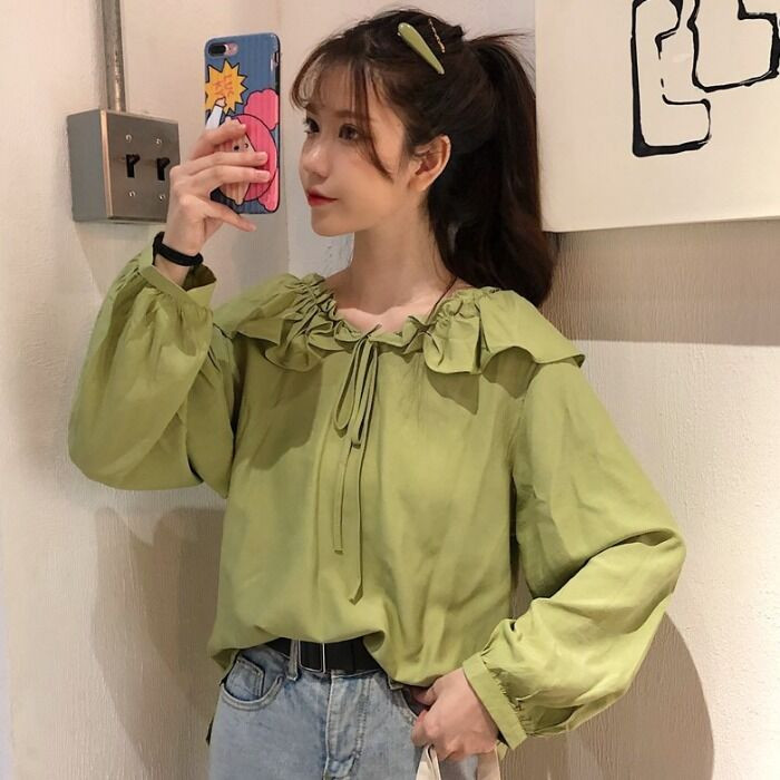 Bluză casual de damă în trei culori cu mâneci lungi