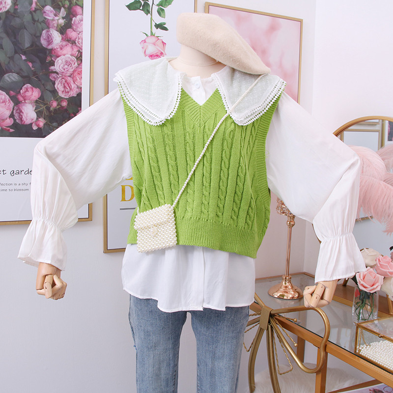 Camasa + vesta de dama model nou in mai multe culori