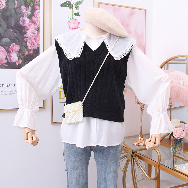 Camasa + vesta de dama model nou in mai multe culori