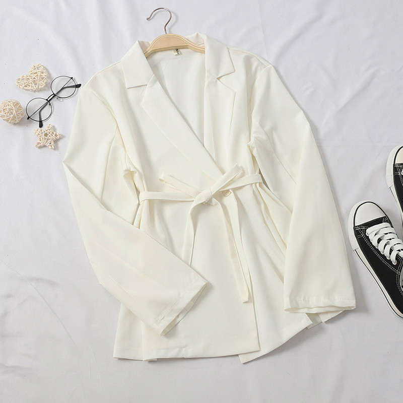 Őszi női vékony kabát övvel négy színben