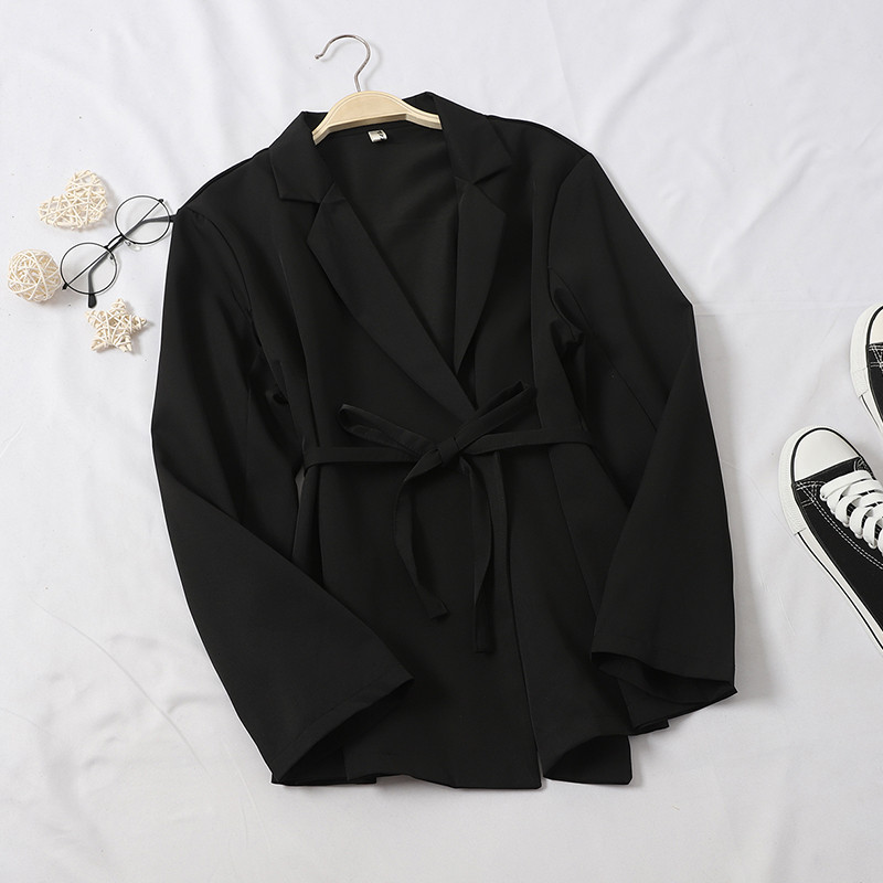 Őszi női vékony kabát övvel négy színben