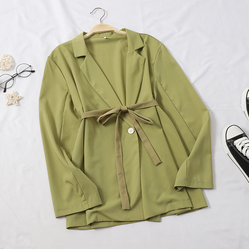 Őszi női vékony kabát övvel négy színben