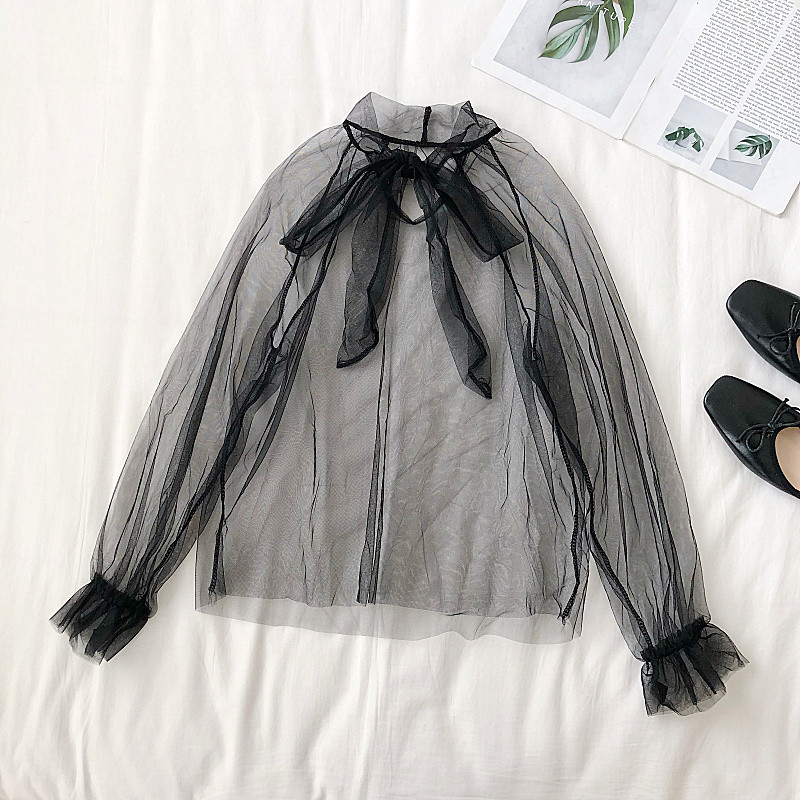 Bluza de dama actuala in trei culori cu panglica