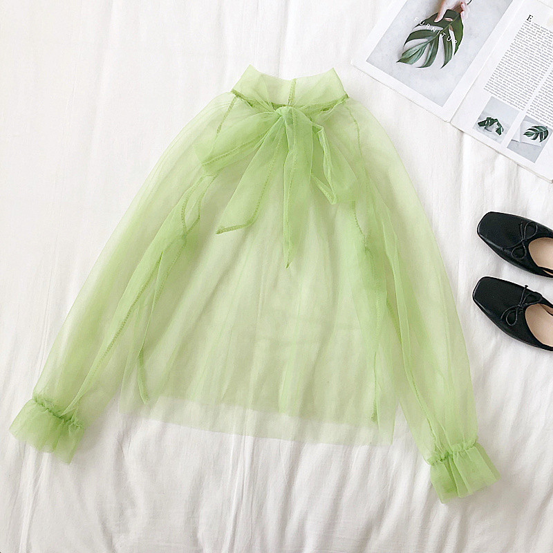 Bluza de dama actuala in trei culori cu panglica