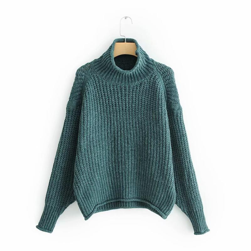 Női téli pulóver magas pólógallérral több színben