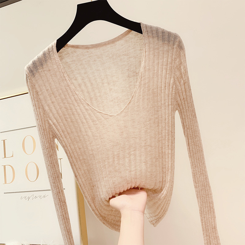 Bluză de damă modernă cu decolteu în V în mai multe culori