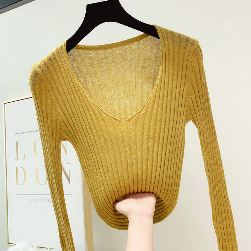 Bluză de damă modernă cu decolteu în V în mai multe culori