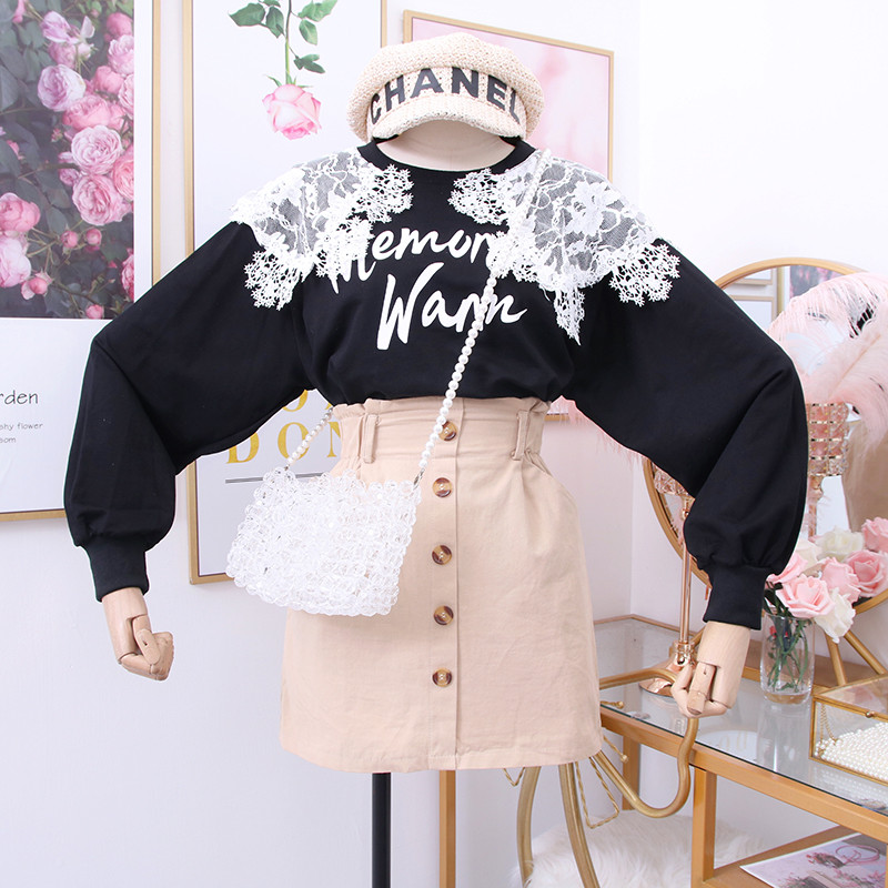 Bluza de dama model nou cu aplicatie si dantela in mai multe culori