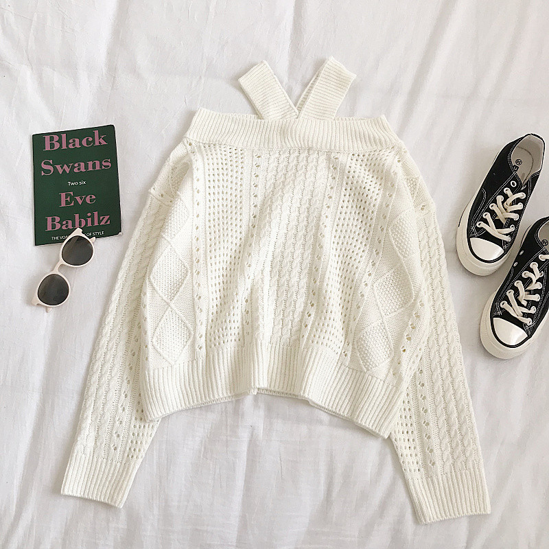 Pulover de dama actual in trei culori cu decolteu in V