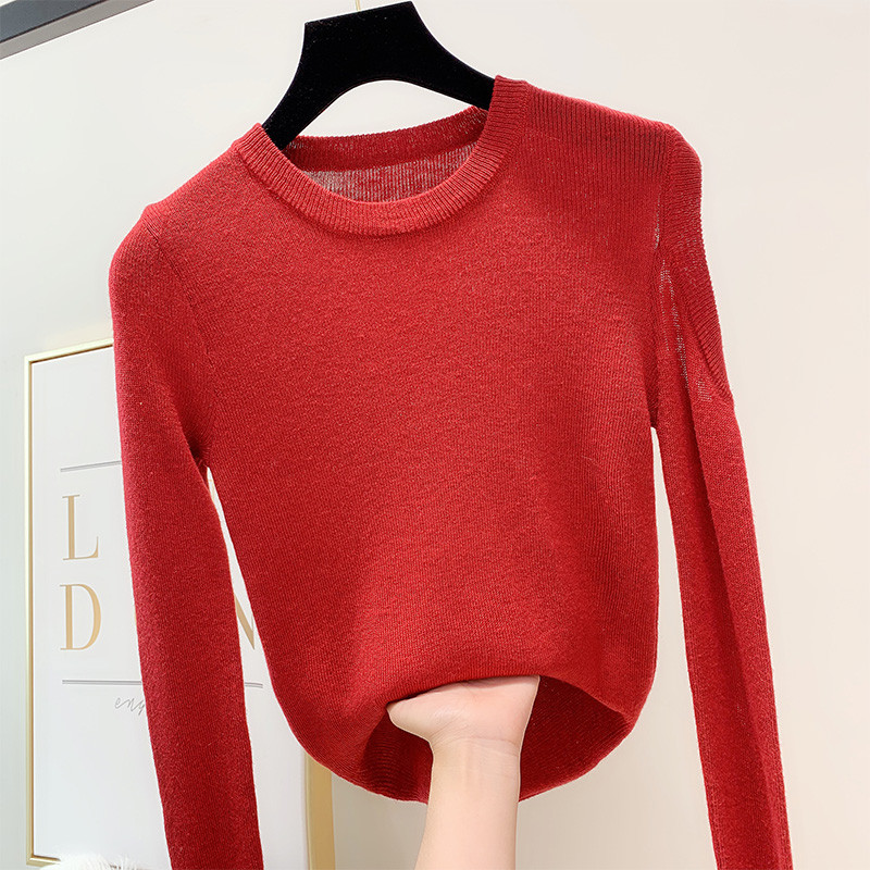 Γυναικεία μπλούζα με λαιμό O σε τέσσερα χρώματα