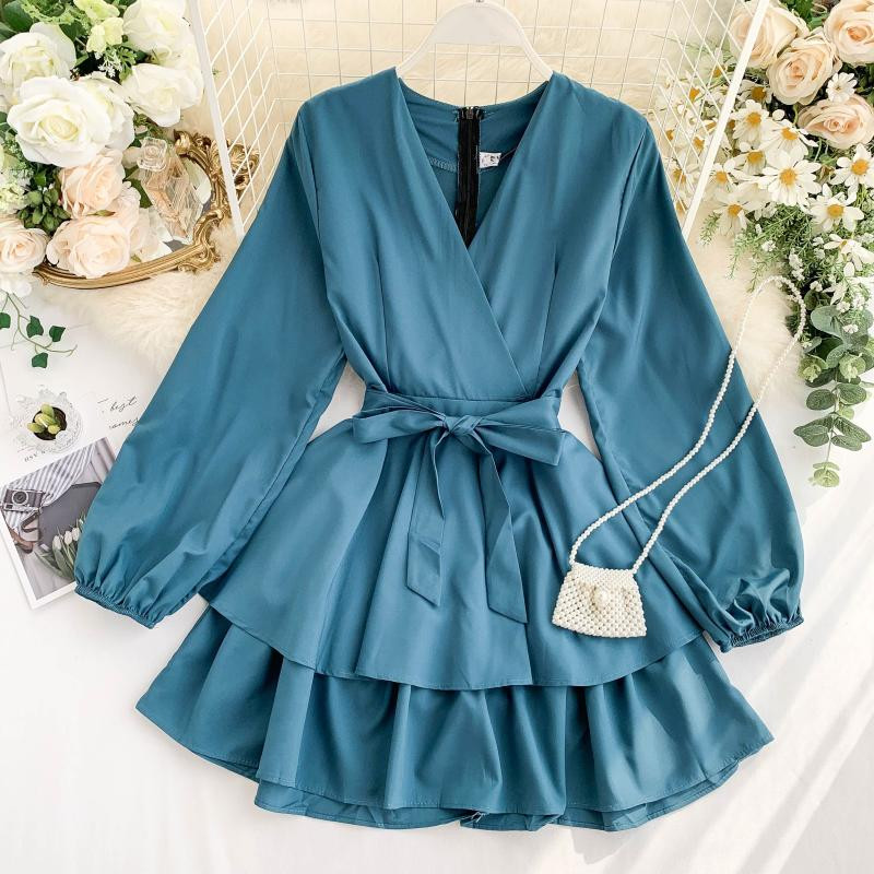 Rochie moderna de dama cu fermoar si panglica