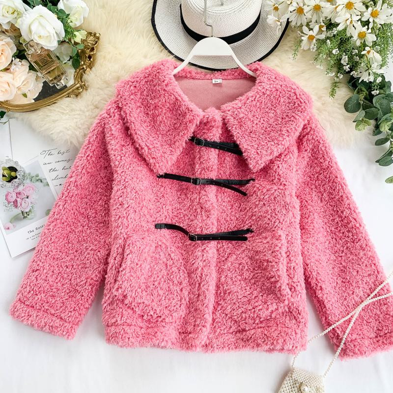 Γυναικείο παλτό με τσέπη και τέσσερα χρώματα